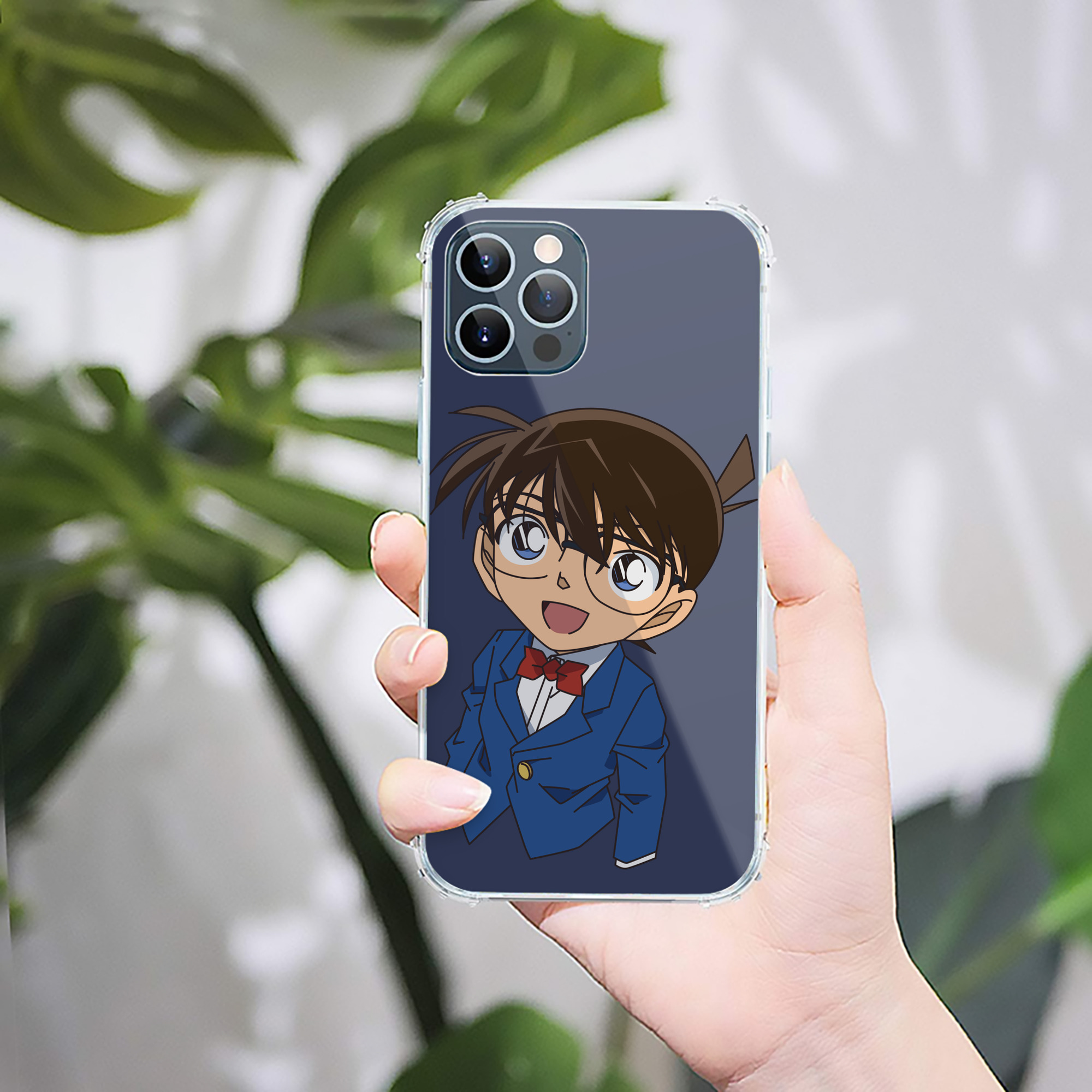 （画像用） 名探偵コナン 江戸川 コナン Detective Conan Conan Edogawa 【iPhone 12シリーズ対応】透明スマホケース（クリアソフトケース）